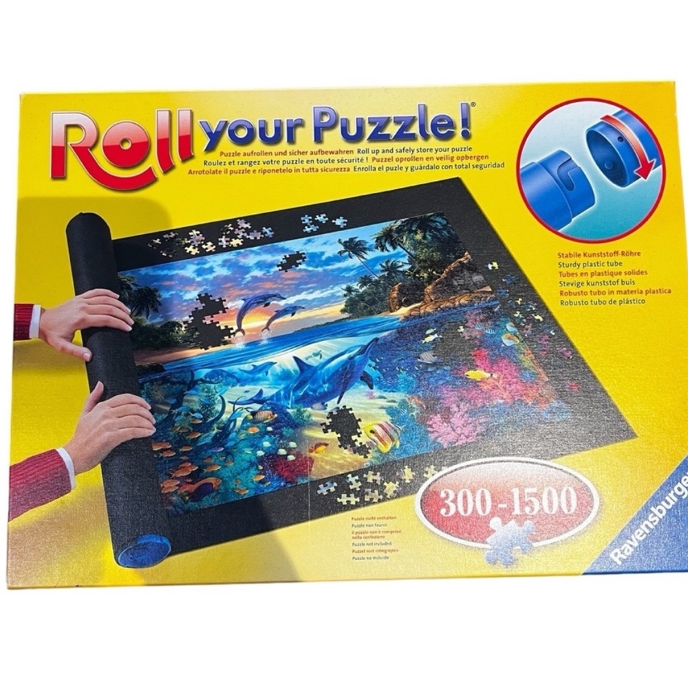 RAVENSBERGER ROLL YOUR PUZZLE STORAGE MAT - BLUE AND BLACK